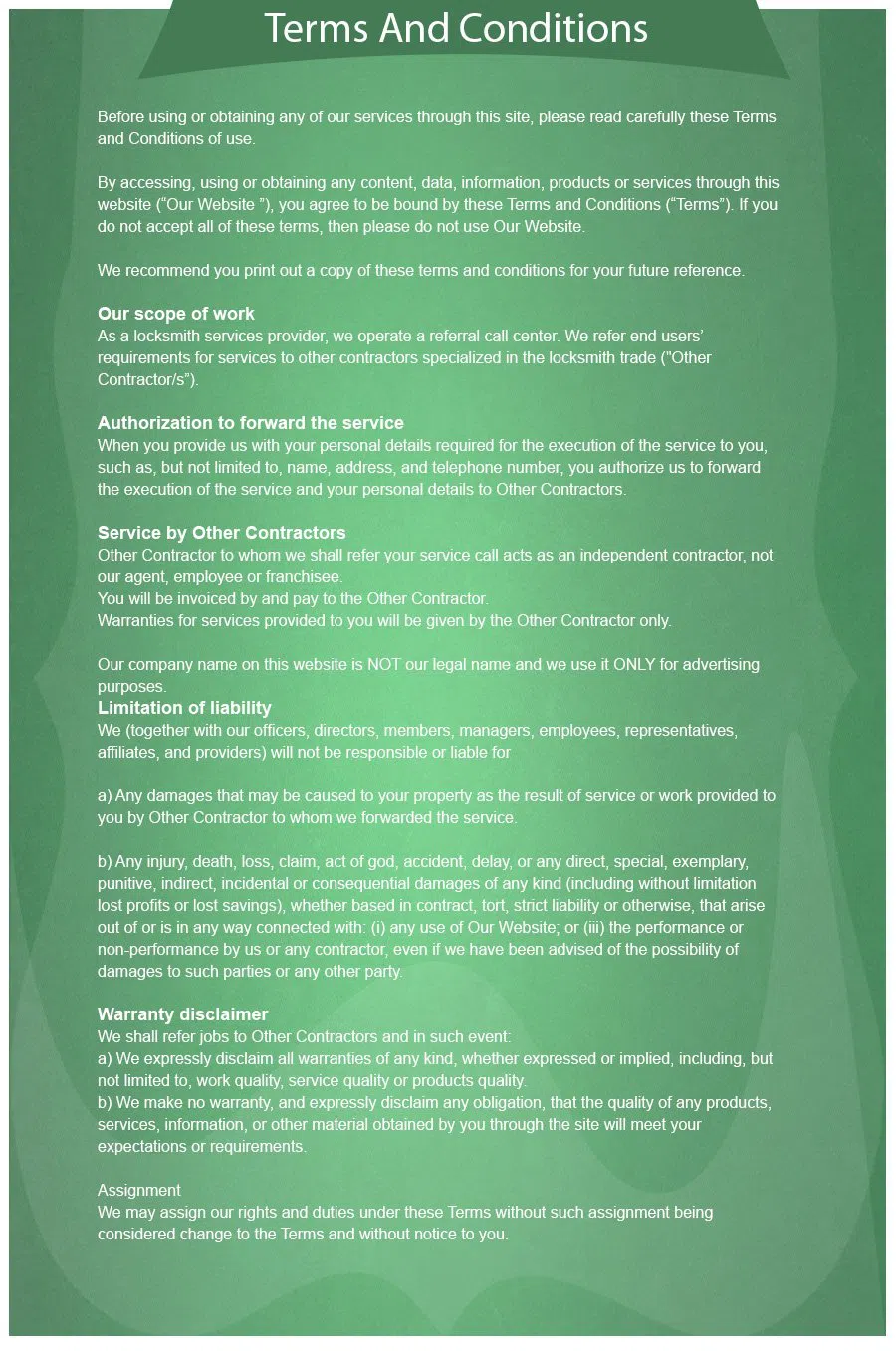 Baldwin Locksmith Store Columbus, OH 614-335-6316 - terms-and-condition-68-16mod